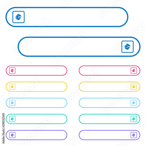 Fill object icons in rounded color menu buttons