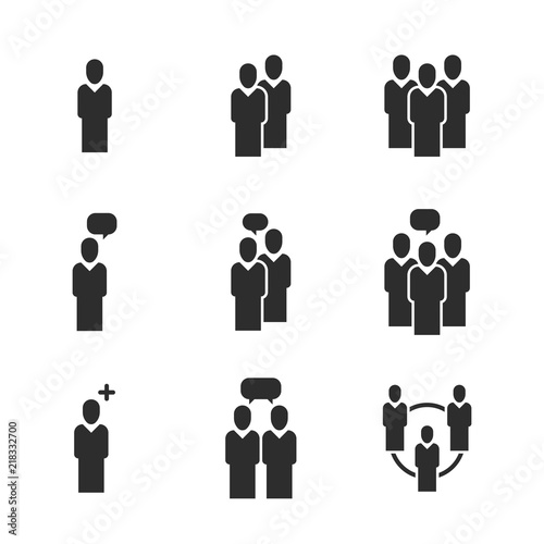 People team icon set