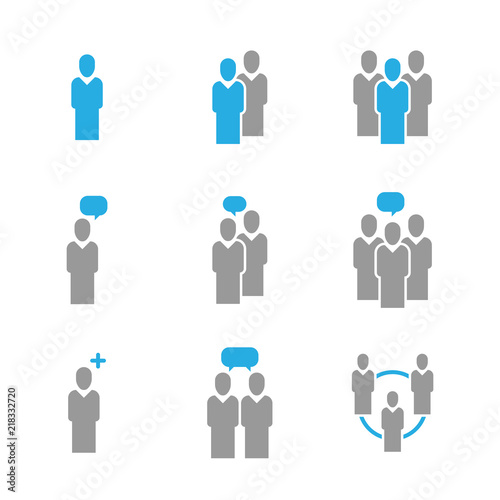 People team icon set