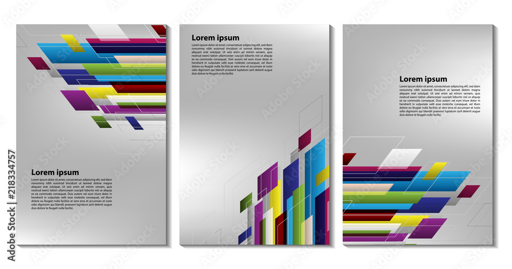 Colorful trendy geometric flat elements of pattern modern business. Pop art style texture. Modern abstract design poster and cover template