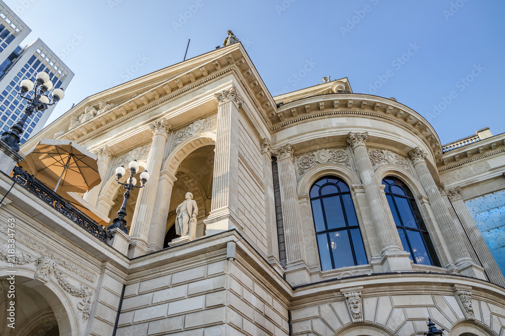 Close-up of the old opera house in Frankfurt, Germany