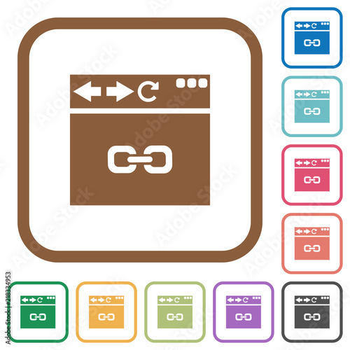 Browser link simple icons