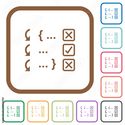Debugging program simple icons