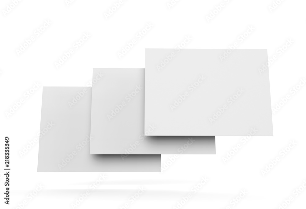 A4 flyer mockup on isolated white background, 3d illustration A4 flyer mockup on isolated white background, 3d illustration