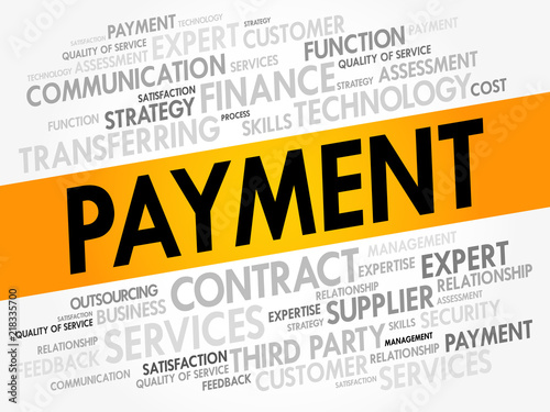 PAYMENT word cloud collage, business concept background