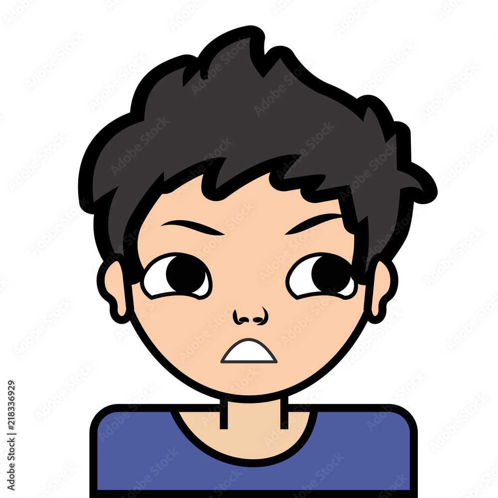 Obraz premium portrait icon, face. on white background, vector