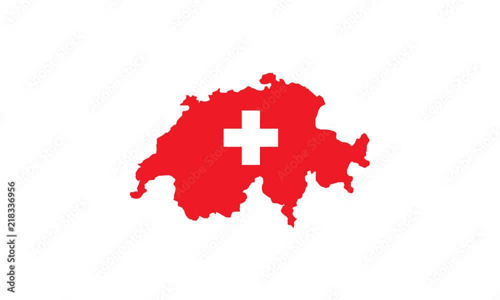 Switzerland national outline borders country state Europe