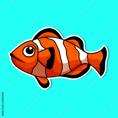 fish of simple color illustrations