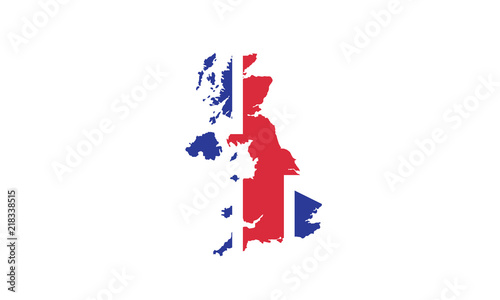 United Kingdom map outline country shape national borders