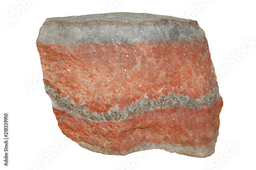 mineral halite and sylvite isolate on white background