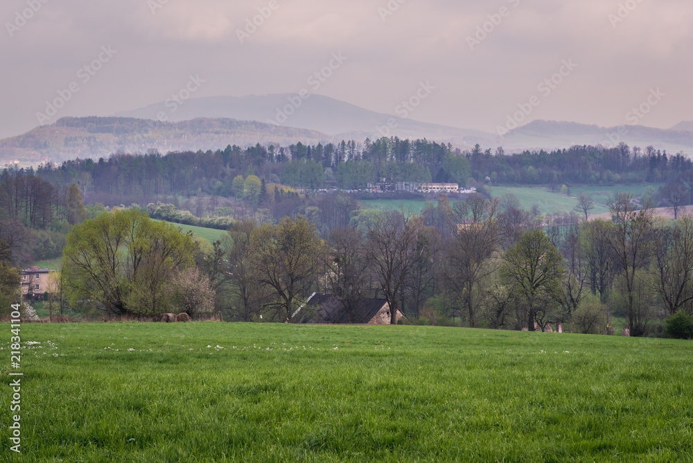 Beskid Mountains near Bielsko-Biala town in Southern Poland