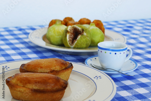 salento breakfast with typical products and pasticciotto photo