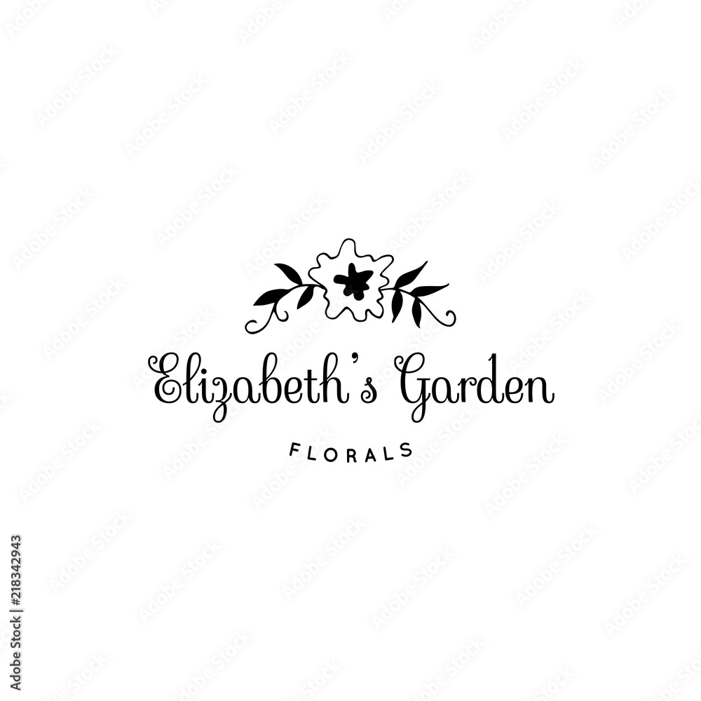 Vector hand drawn logo template in elegant and minimal style. Vector hand drawn logo template in elegant and minimal style.