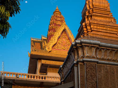 Buddhistischer Tempel Wat Ounalom Pagode in Phnom Penh, Kambodscha