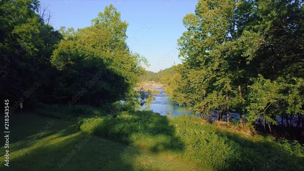 Drone flyover Missouri Ozark Stream Drone flyover Missouri Ozark Stream