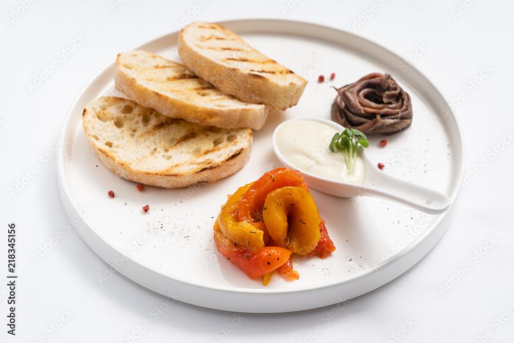 toasts with grilled vegetables toasts with grilled vegetables