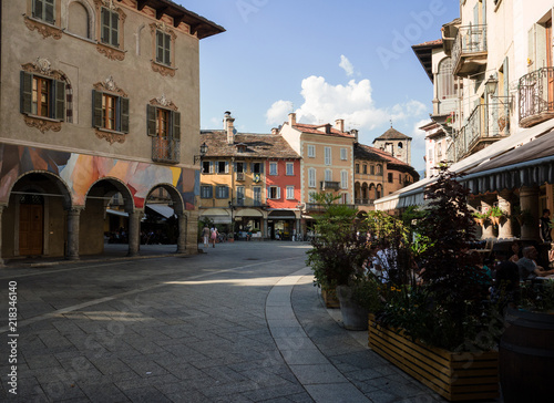 Piazza Mercato in Domodossola, a picturesque town dating back to the Middle Ages