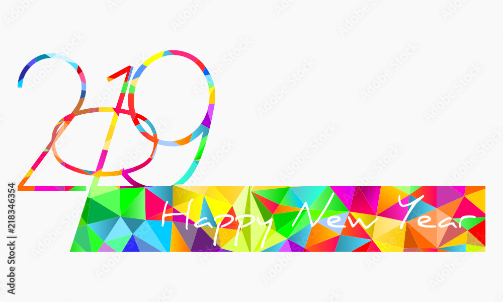 Fototapeta premium 2019 - Bonne année - happy new year