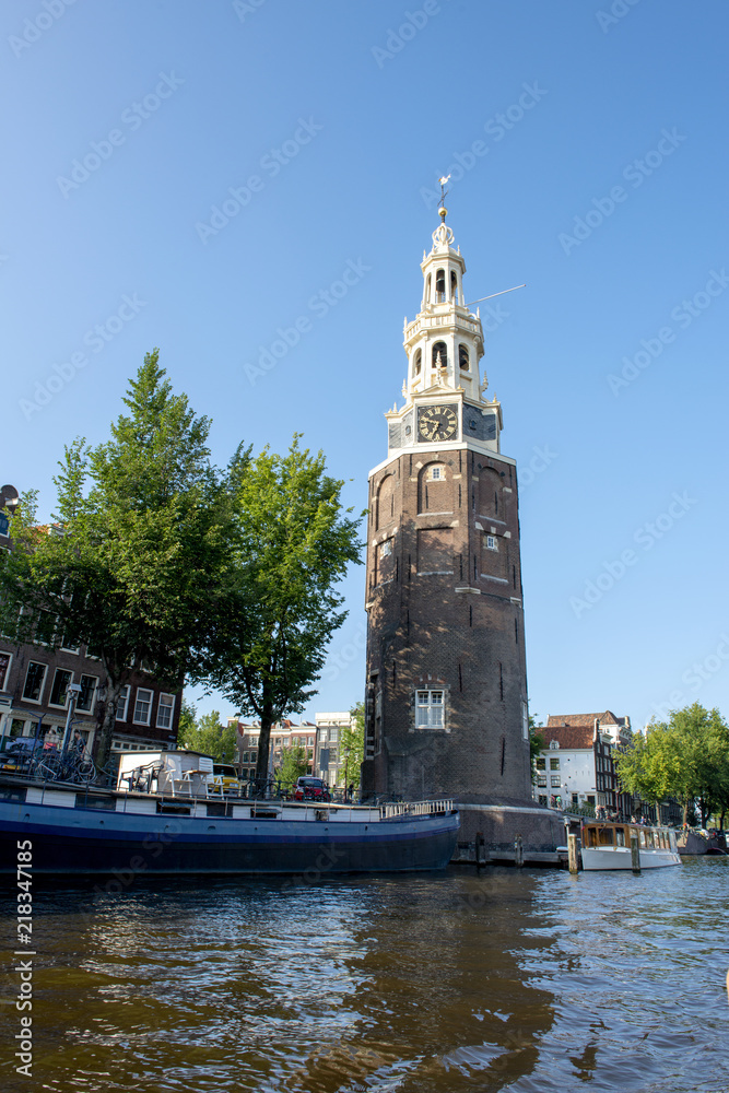 Clock tower in Amsterdam