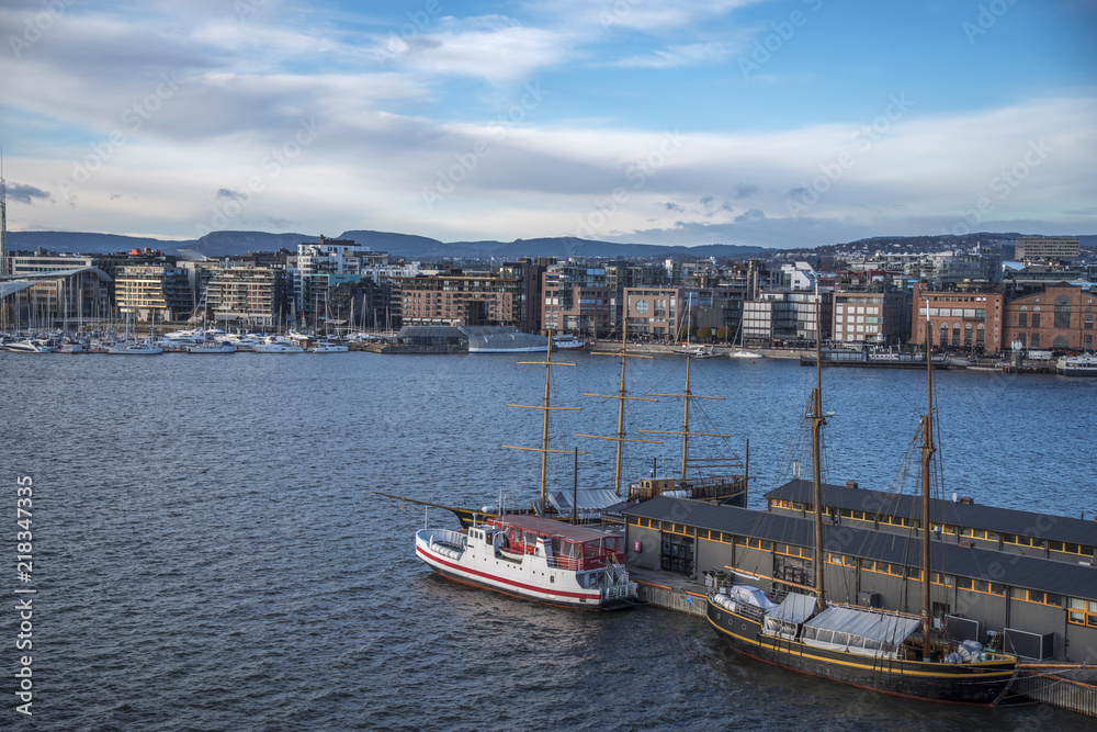 The port in the city of Oslo.