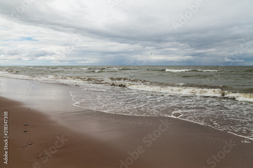 Storm in the sea.