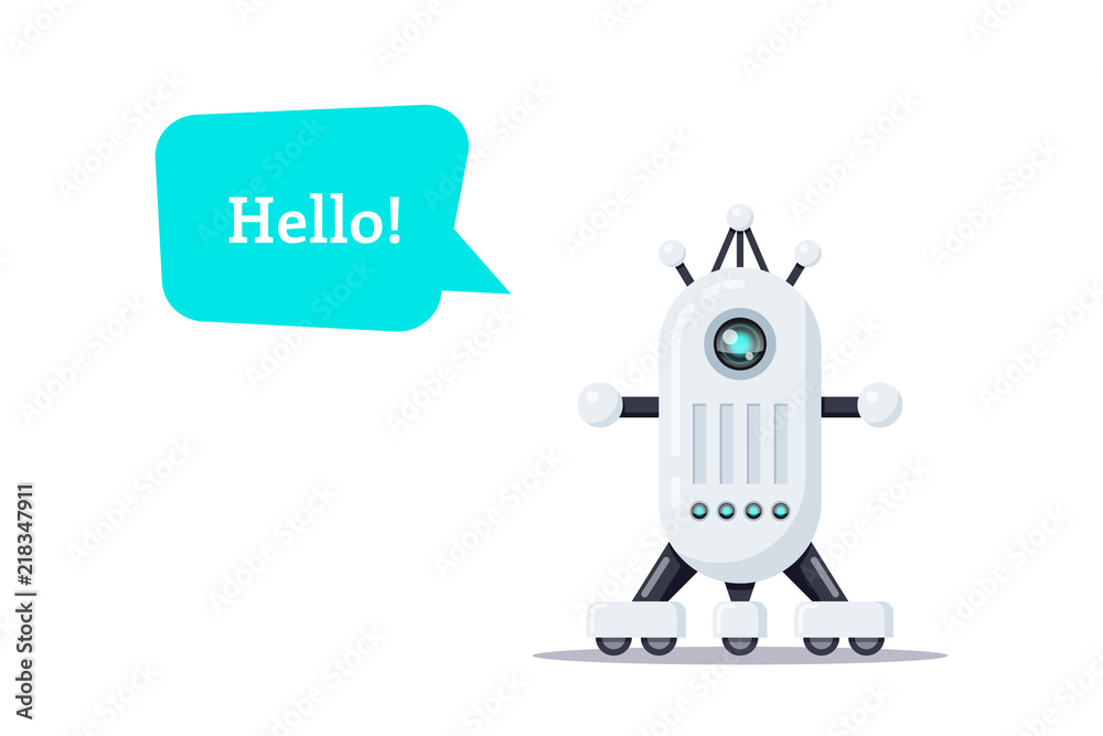flat style robot icon flat style robot icon