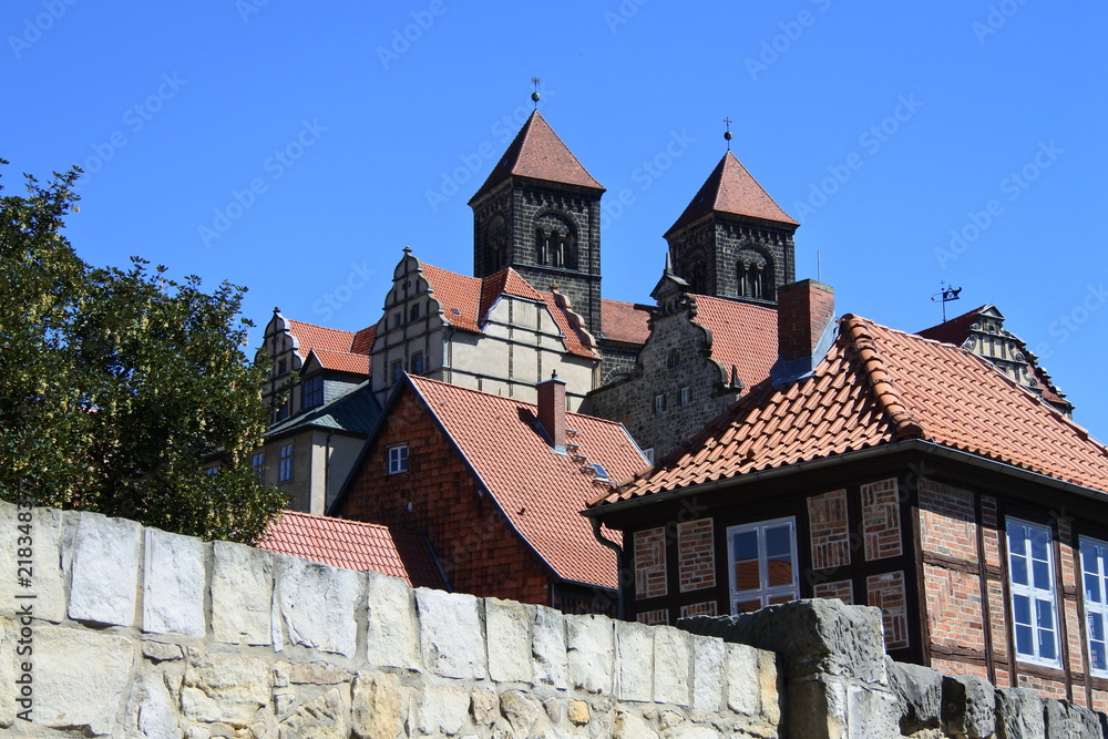 Der Schlossberg und die Altstadt in Quedlinburg