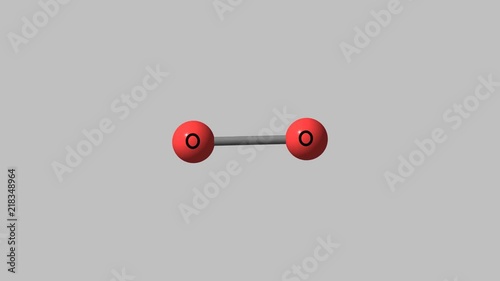 Rotating oxygen molecule