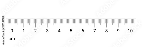 Ruler cm measurement numbers vector scale