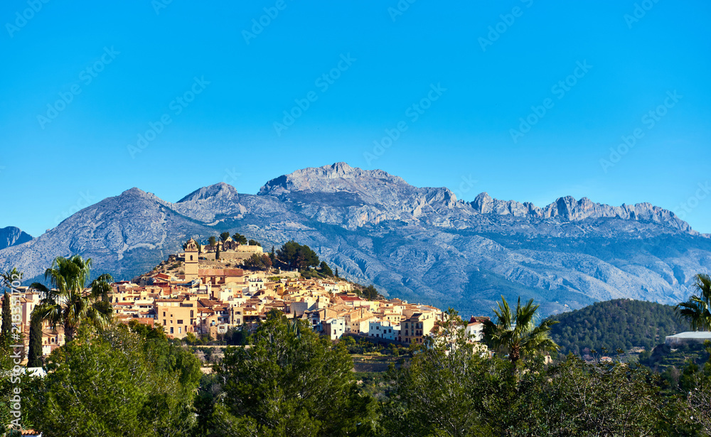Picturesque village Polop de la Marina. Spain