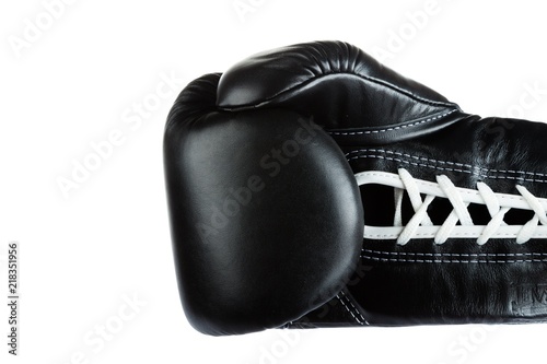 Black Boxing Glove Isolated on White © BillionPhotos.com