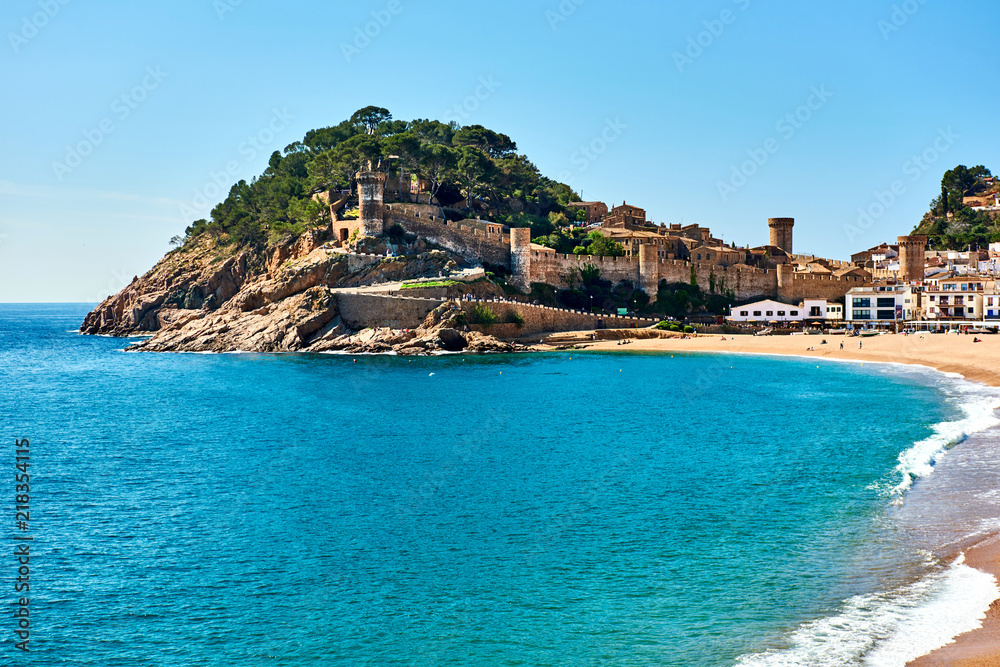 Vila Vella, the oldest part of the town of Tossa del Mar. Spain