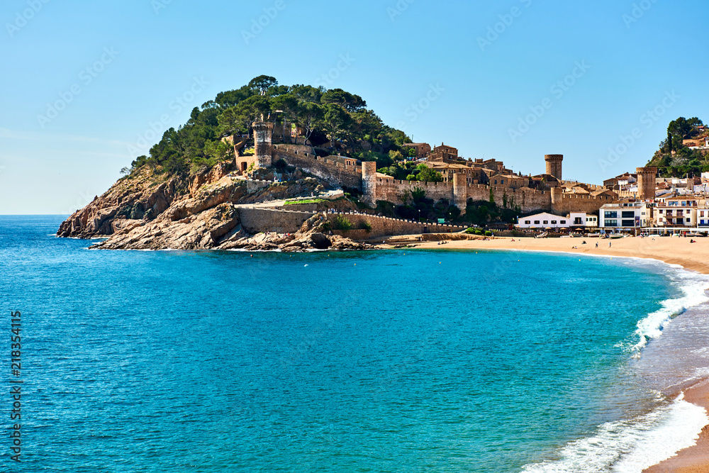 Fototapeta premium Vila Vella, the oldest part of the town of Tossa del Mar. Spain