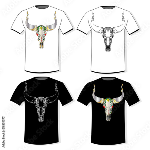 Typography print for t-shirts, hoodies. Skull. Isolated.