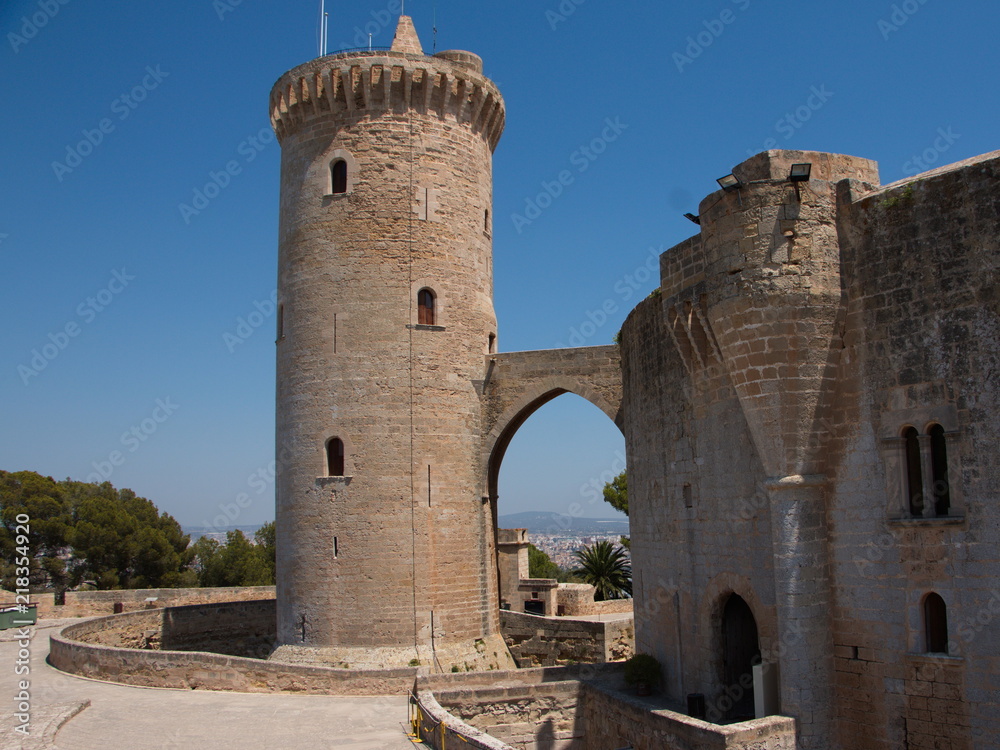 Castell de Bellver in Palma de Mallorca on Mallorca
