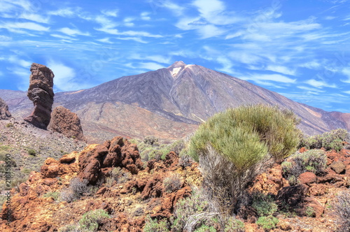 Teide volcano and Finger of God rock in national park, Tenerife, Canary islands, Spain