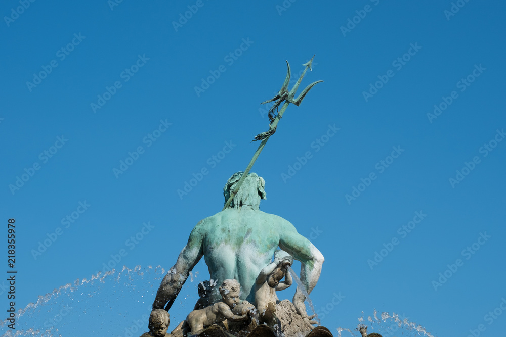 Wunschmotiv: Backside of male statue / Neptune Fountain ( Neptunbrunnen) in Berlin #218355978