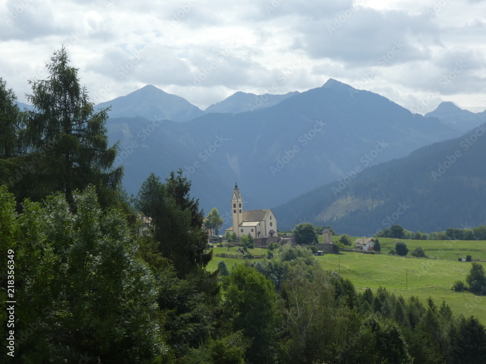 Fototapeta premium summit rock panorama landscape of the mountains in south tyrol italy europe