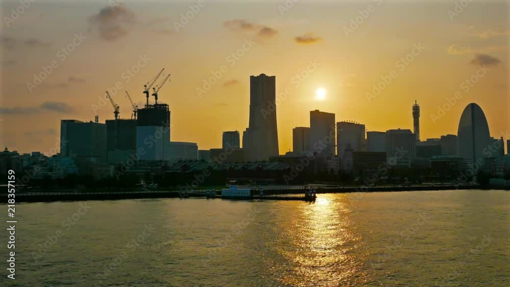 Timelapse view of Yokohama Japan