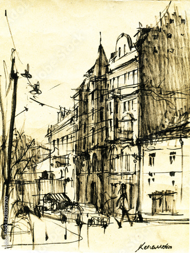 Architecture drawing skatch
