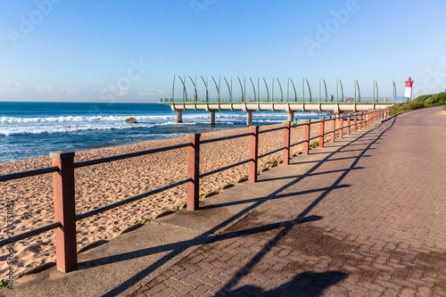 Beach Ocean Pier Lighthouse Promenade Landscape