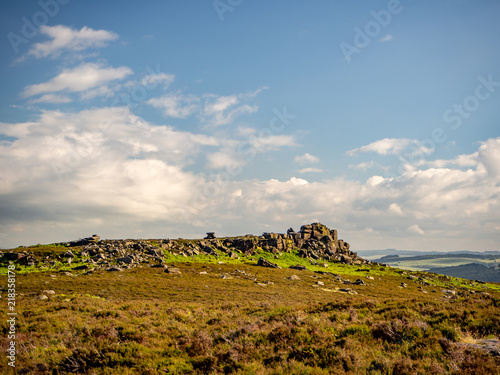 Rock formations in the Peak District of England