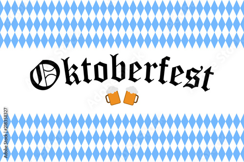 Poster to Oktoberfest festival. Oktoberfest 2018 handwritten lettering for greeting card photo