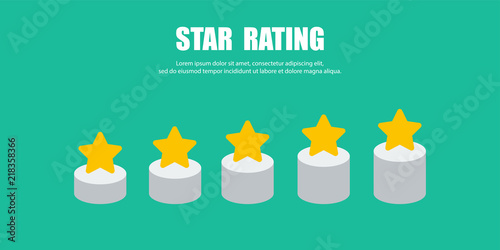 Growth rating in the form five stars for your design