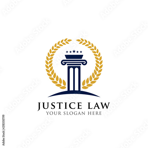 justice law logo design template