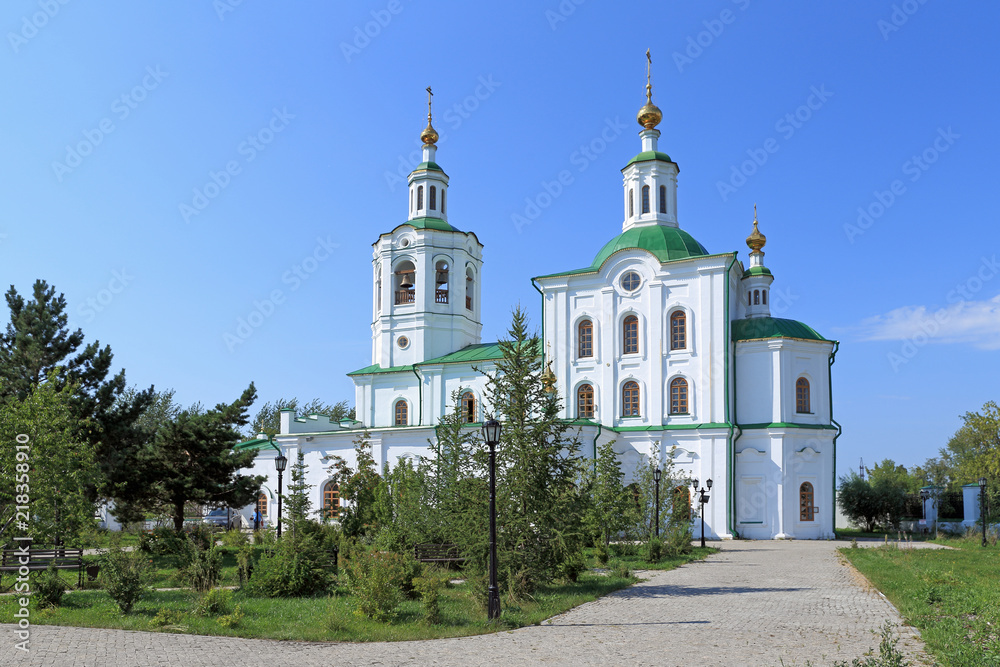 Yard ascension-St. George Church in Tyumen
