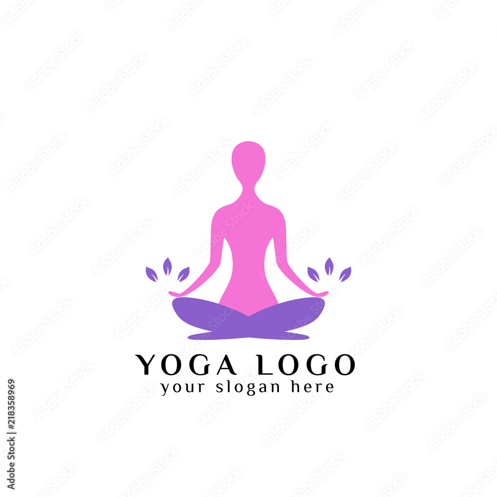 yoga logo design stock. meditation vector illustration yoga logo design stock. meditation vector illustration
