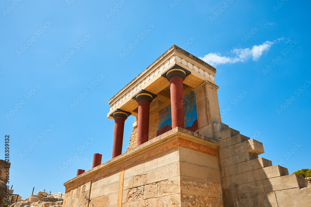 Crete, Greece. Ancient ruines of Knossos palace.