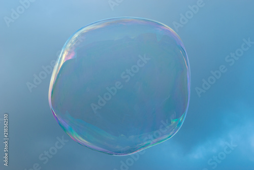 Soap bubble in sky