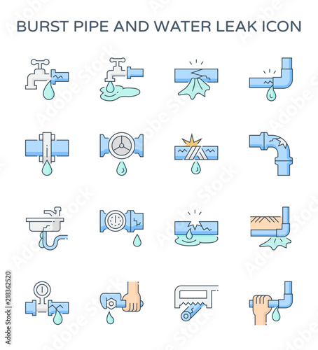 burst pipe icon